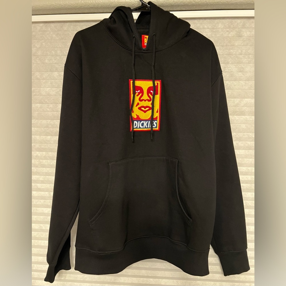 obey x dickies hoodie. XXL. Like new. Black.